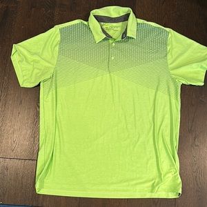 Under Armour green driffit polo